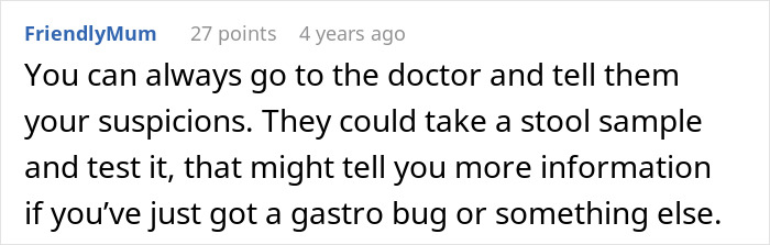 A person gets violently sick after MIL's birthday dinner, suspects why.