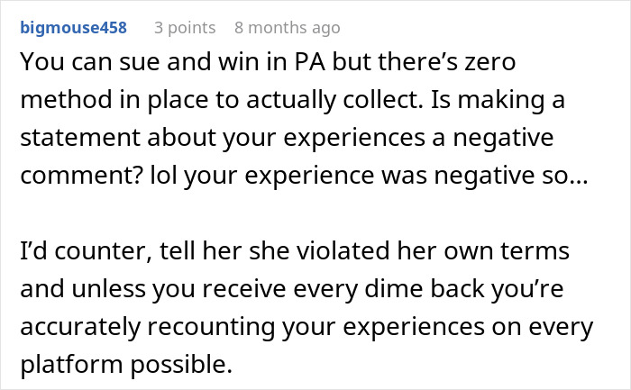 Advice on suing wedding coordinator and sharing negative experiences online