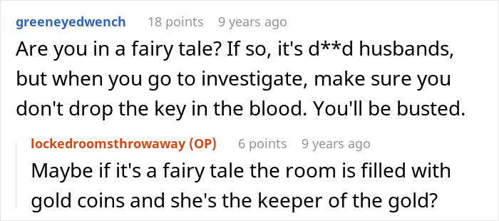 Speculation about fairy tale or mystery involving locked spare bedroom Speculation about fairy tale or mystery involving locked spare bedroom