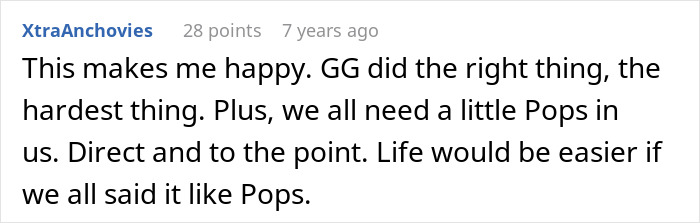 A comment on a relative publicly shaming a family at a grandma's funeral, praising the relative's actions. A comment on a relative publicly shaming a family at a grandma's funeral, praising the relative's actions.