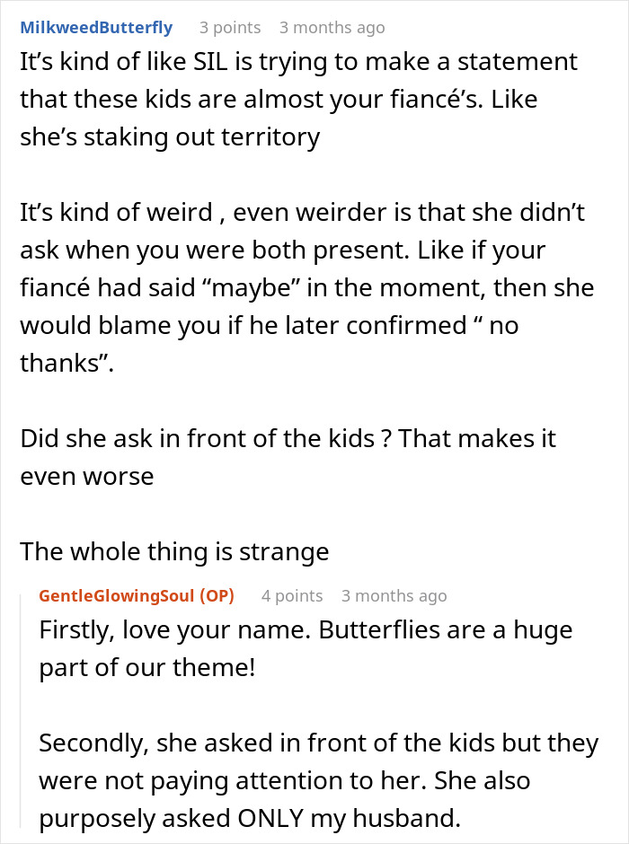 SIL Makes A Weird Demand For The Wedding: "Immediately Said No"