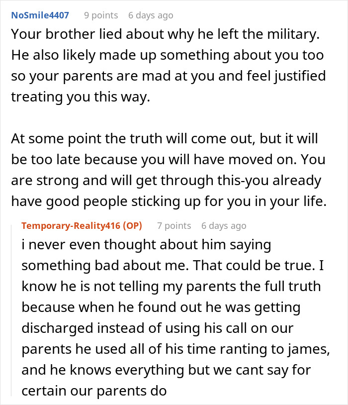 Reddit comments discussing the situation of loving parents turning hostile and a jobless bro moving in. Reddit comments discussing the situation of loving parents turning hostile and a jobless bro moving in.