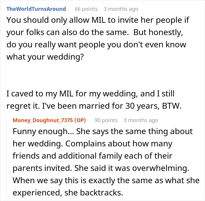 MIL Tries To Take Over Wedding Planning, Bride Can't Take It Anymore MIL Tries To Take Over Wedding Planning, Bride Can't Take It Anymore