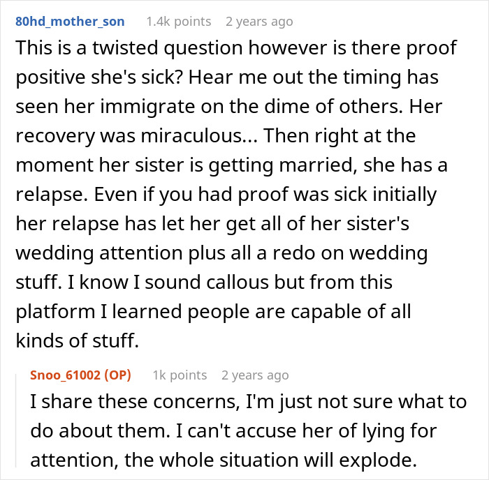 Couple Gets Annoyed That SIL With Cancer Is Taking Away From Their Wedding, It's Way Worse Than That Couple Gets Annoyed That SIL With Cancer Is Taking Away From Their Wedding, It's Way Worse Than That