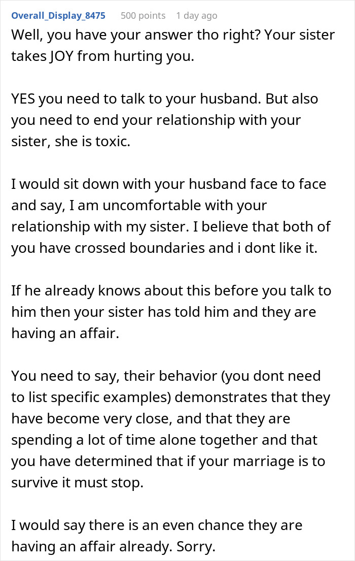Hubby And Wife&rsquo;s Sis Text Privately And Spend Time Alone, Wife Gets Called Jealous For Speaking Up