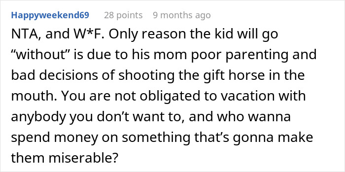 Guy Refuses To Keep Funding Single Mom's Vacation After Realizing What Her Kid Is Like Guy Refuses To Keep Funding Single Mom's Vacation After Realizing What Her Kid Is Like