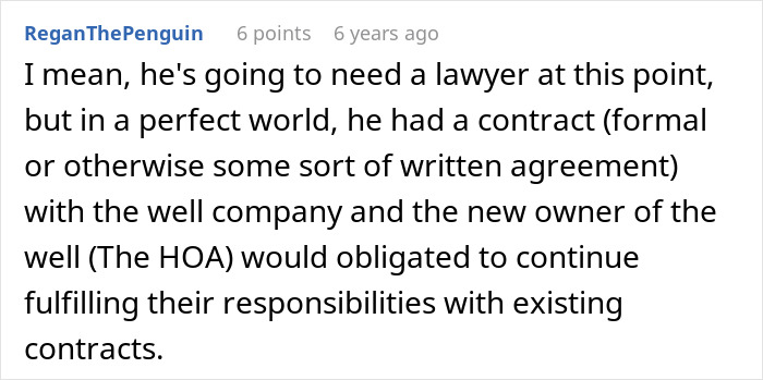 Advice about legal contracts with HOA and well company obligations Advice about legal contracts with HOA and well company obligations