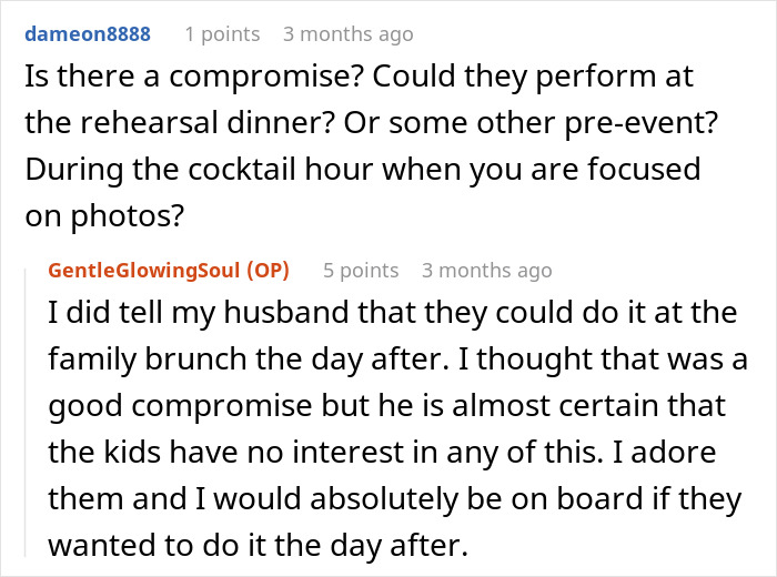 SIL Makes A Weird Demand For The Wedding: "Immediately Said No"