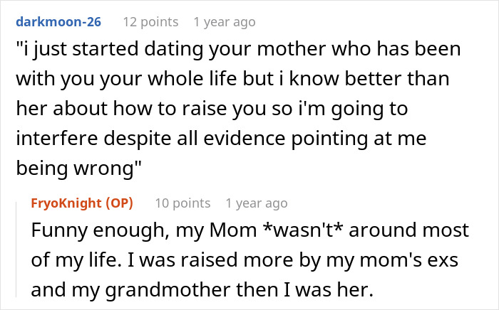 A Mom's boyfriend regrets testing a kid's food issue, highlighting a relationship challenge.