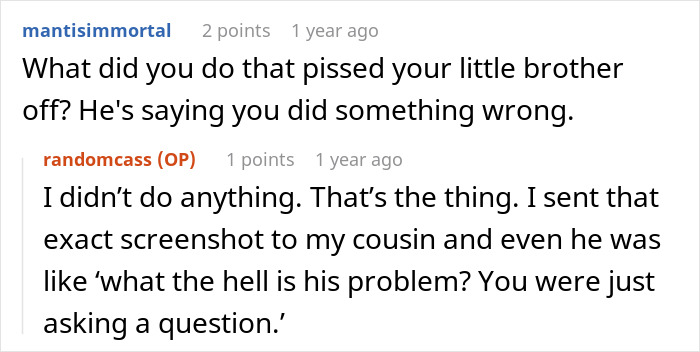 Screenshot of online comments discussing a woman told to leave home after refusing to follow a rule.