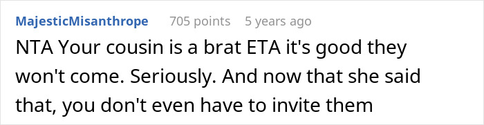 Discussion calls cousin brat for offensive remarks about poverty Discussion calls cousin brat for offensive remarks about poverty