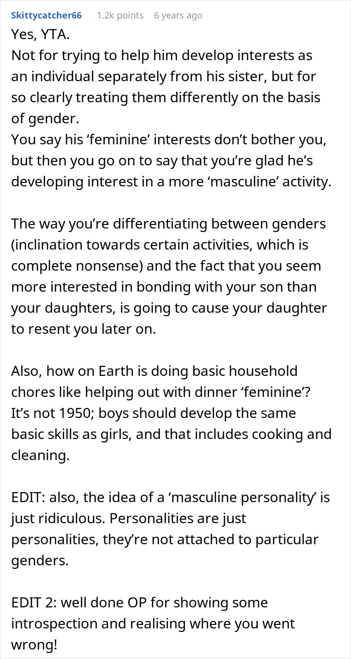 Misogynist Dad Gets Slammed By Fam For Criticizing Feminine Son And Enforcing Rigid Stereotypes