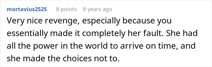 User comment on petty payback involving a selfish friend and a towed car. User comment on petty payback involving a selfish friend and a towed car.