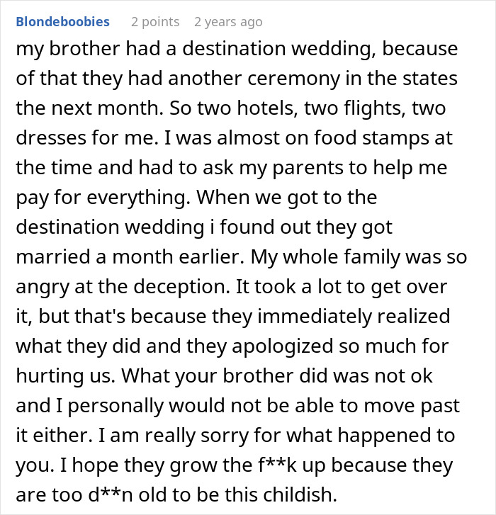 Woman Becomes Estranged From Beloved Brother After Fake Wedding Drama Destroys Trust Woman Becomes Estranged From Beloved Brother After Fake Wedding Drama Destroys Trust