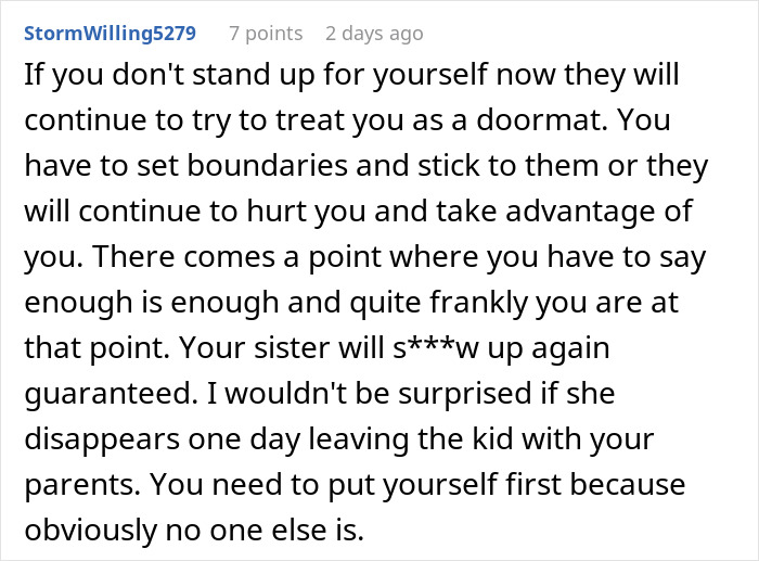 Setting boundaries and self-care advice on sister betrayal