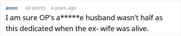 A comment about a pregnant woman asking husband for divorce and husband grieving his late ex-wife. A comment about a pregnant woman asking husband for divorce and husband grieving his late ex-wife.