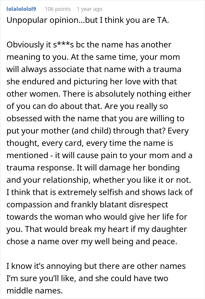 Woman Finds Out The Name She Gave Her Baby Has A Bad History In Her Family, Refuses To Change It Woman Finds Out The Name She Gave Her Baby Has A Bad History In Her Family, Refuses To Change It