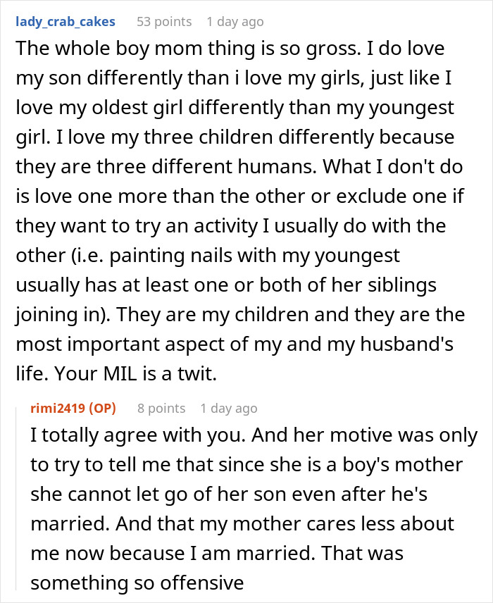 Comments discussing mother-in-law obsession with son crossing boundaries Comments discussing mother-in-law obsession with son crossing boundaries