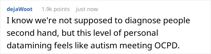 Comment comparing data mining to autism and OCPD Comment comparing data mining to autism and OCPD