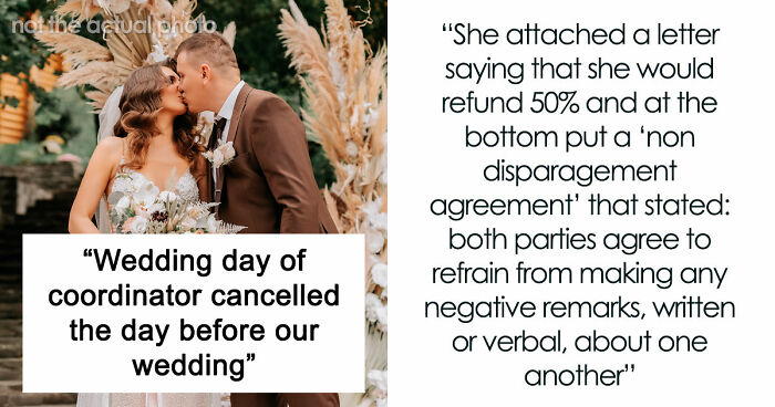 Coordinator Cancels Wedding 24 Hours Before The Wedding, Then Tries To Silence The Bride