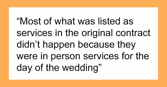 Coordinator Cancels Wedding 24 Hours Before The Wedding, Then Tries To Silence The Bride