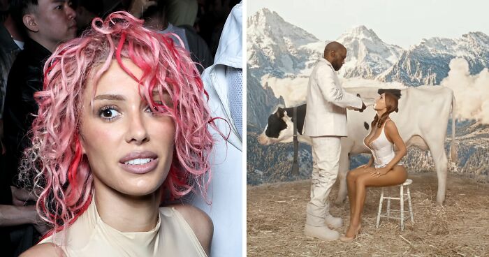 Bianca Censori Takes Her Antics To A Whole New Level As She Milks A Cow In Bizarre New Video With Kanye West