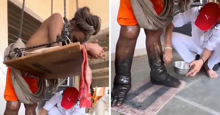 Man Stands In The Same Place For 5 Years As A Vow To God Shiva As Details Of Penance Disturb Netizens