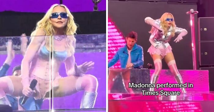 “Trying Not To Fall Down And Break A Hip”: Madonna’s Time Square Performance Sparks Hilarious Reactions