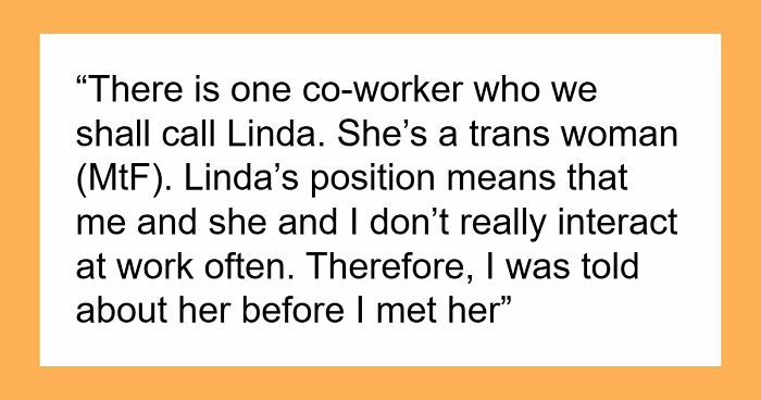 “Am I The Jerk For Pointing Out That My Co-Worker Is Trans/Doesn’t Pass?”