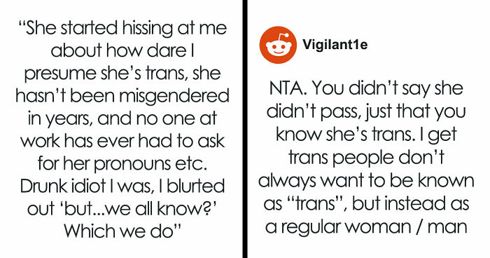 “Am I The Jerk For Pointing Out That My Co-Worker Is Trans/Doesn’t Pass?”