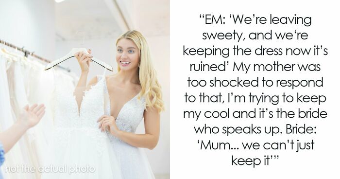 Entitled Mom Ignores Bridal Shop Rules, Dumps Coffee On A $2K Dress And Ends The Day In Handcuffs