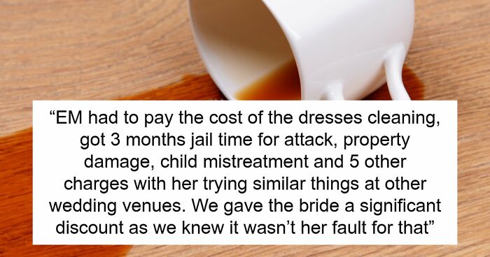 Entitled Mom Ignores Bridal Shop Rules, Dumps Coffee On A $2K Dress And Ends The Day In Handcuffs