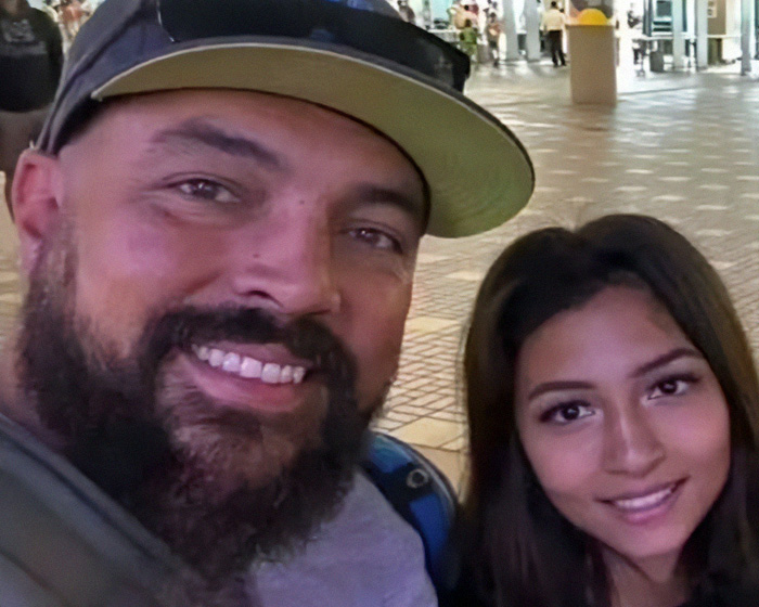A selfie of the dad and daughter involved in a disturbing relationship, sparking outrage over his sentence.