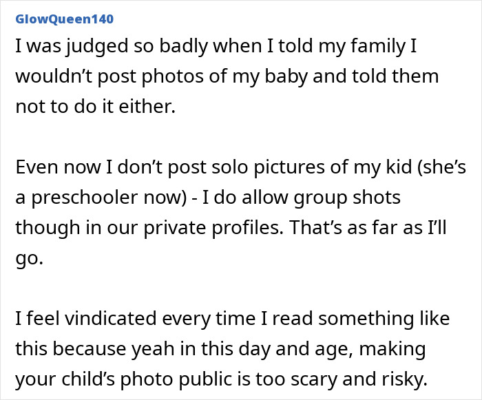 A social media post about not posting photos of children, after a man was traumatized by a classmate using fake photos. A social media post about not posting photos of children, after a man was traumatized by a classmate using fake photos.