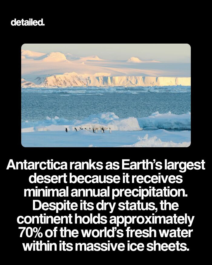Antarctica's ice sheets hold 70 percent of Earth's freshwater desert