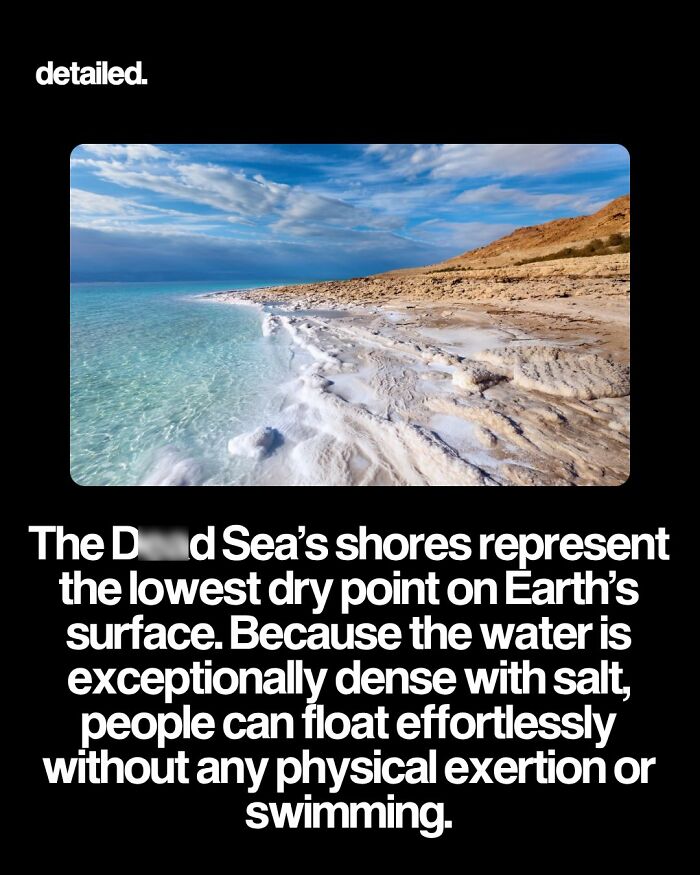 D**d Sea shores with dense salty water allowing effortless floating