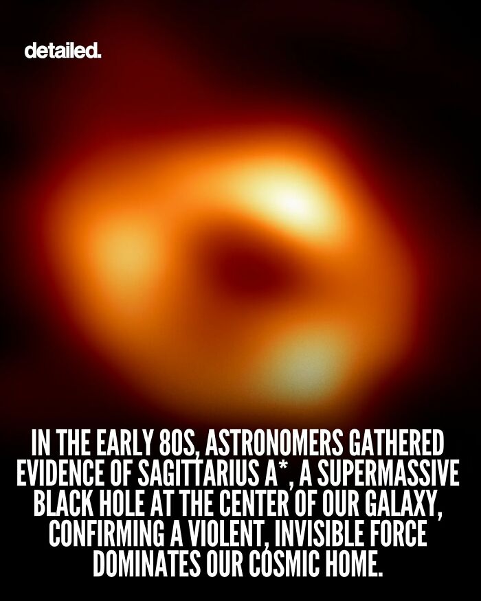 Image of Sagittarius A*, the supermassive black hole at the Milky Way's center, in astronomy discovery.