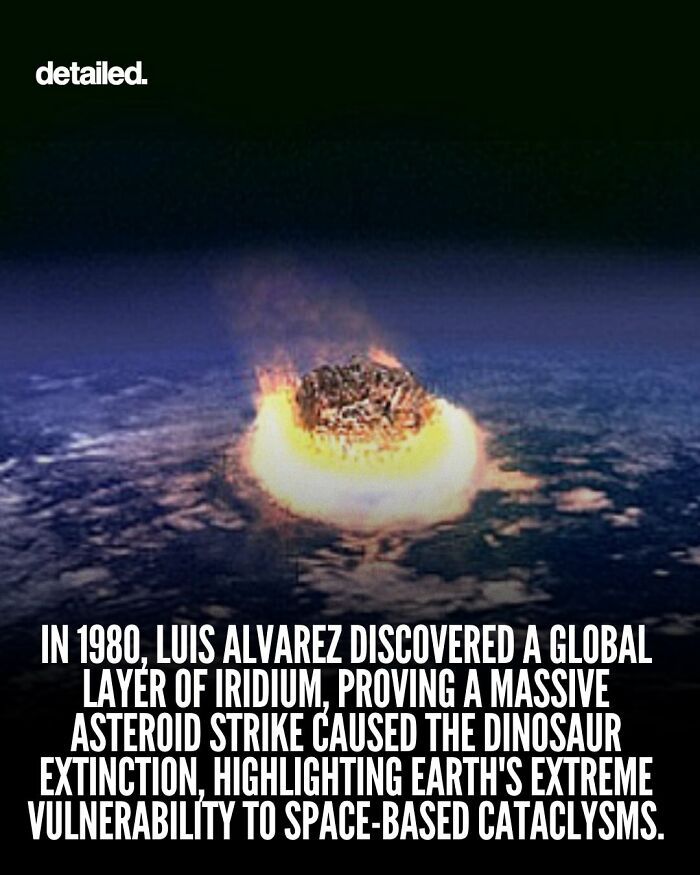 Depiction of an asteroid impact linked to dinosaur extinction, proving Earth's vulnerability to space cataclysms.