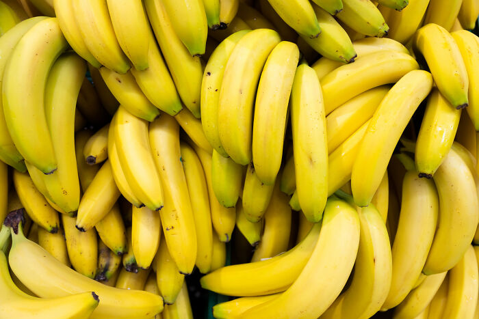 Close-up of bright yellow bananas representing random specific facts
