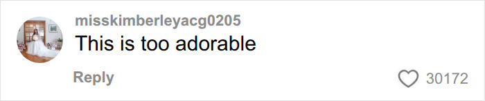 A comment that reads This is too adorable, relating to the surprise hidden in a plaster cast.