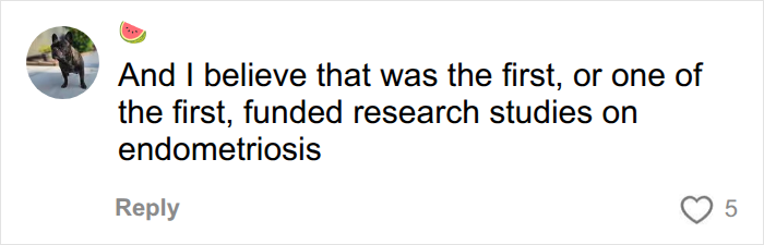Comment on funded research studies for Endometriosis.