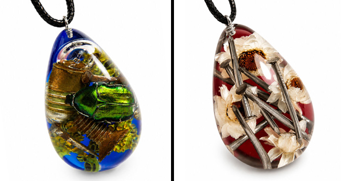 Artist Creates Striking Resin Domes That Transform Nature And Personal Artifacts Into Entire Worlds (20 Pics)