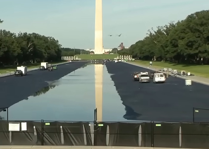 Reflecting pool under renovation near Washington Monument in $14 million project Reflecting pool under renovation near Washington Monument in $14 million project