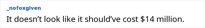 Comment questioning the $14 million cost of the reflecting pool project Comment questioning the $14 million cost of the reflecting pool project