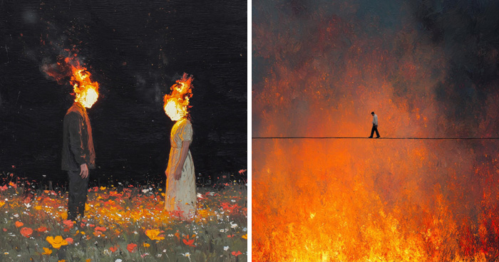 33 New Cinematic Digital Artworks By This Artist That Perfectly Capture The Hidden Weight Of Human Emotions