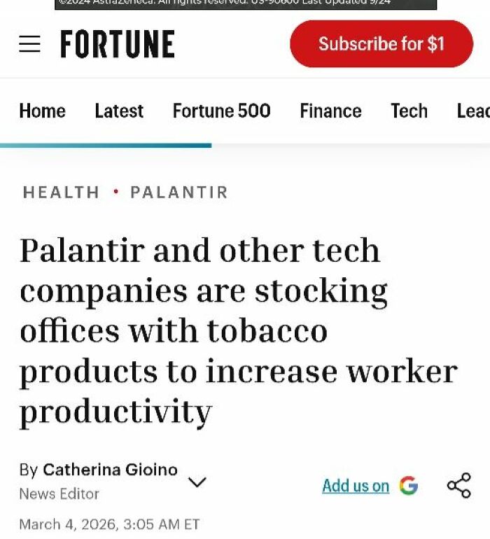 Tech firms stocking offices with tobacco to boost worker productivity