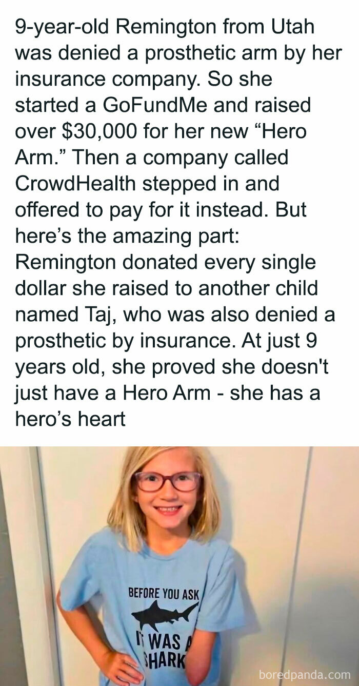 9-year-old Remington raises money for Hero Arm prosthetic and donates to another child