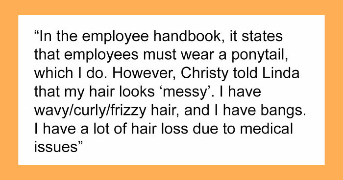 Woman Is Told Her Hair Looks “Messy,” Learns Her Job Might Be On The Line