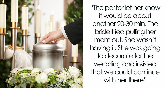 Woman Crashes Memorial Service To Decorate For Wedding, Has A Meltdown When Pastor Shuts Her Down