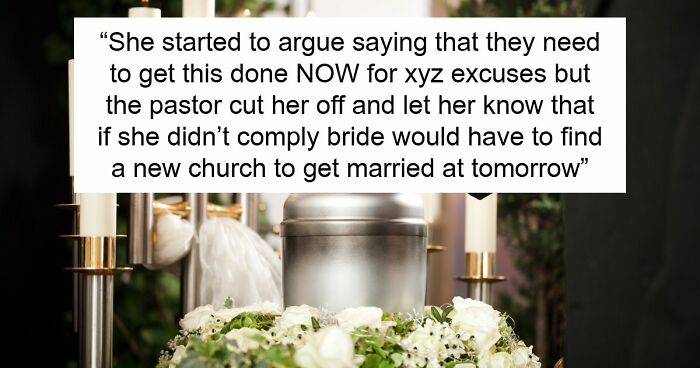 Woman Crashes Memorial Service To Decorate For Wedding, Has A Meltdown When Pastor Shuts Her Down